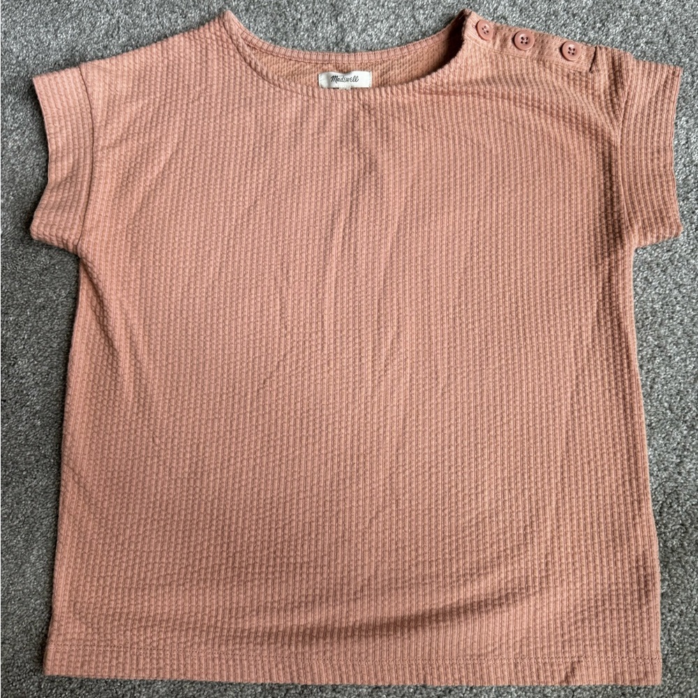 Madewell button sleeve top